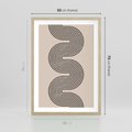 Plakat w ramie 50x70 - Bezgraniczne Odbicia - abstrakcyjne linie, geometria - rama drewno