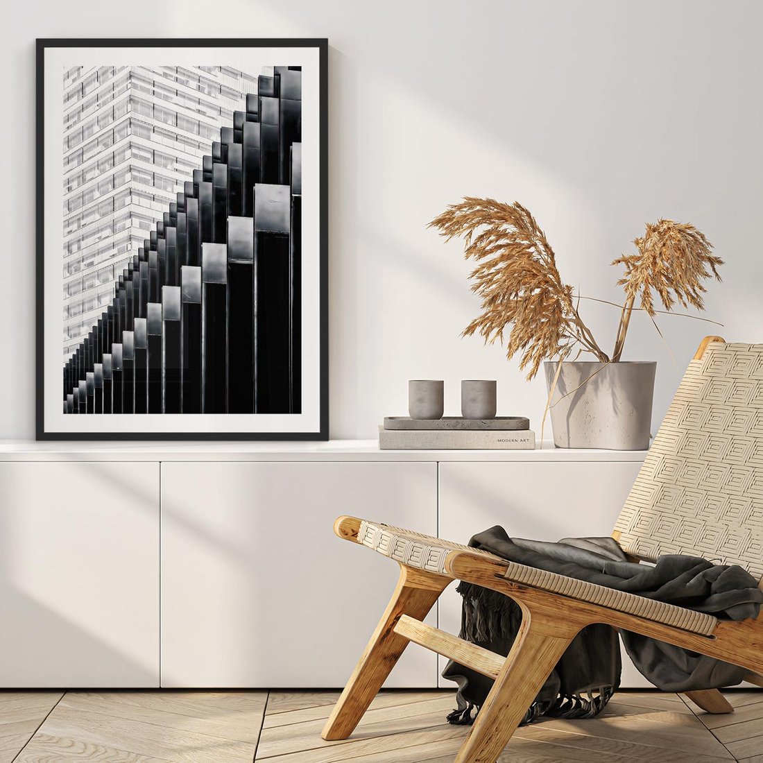 Plakat w ramie 50x70 - Architektura Stopniowa - architektura, budynki - rama czarna