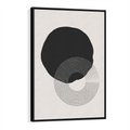 Obraz w ramie 50x70 - Migotliwa Opowieść - abstrakcyjna kompozycja, okręgi - rama czarna