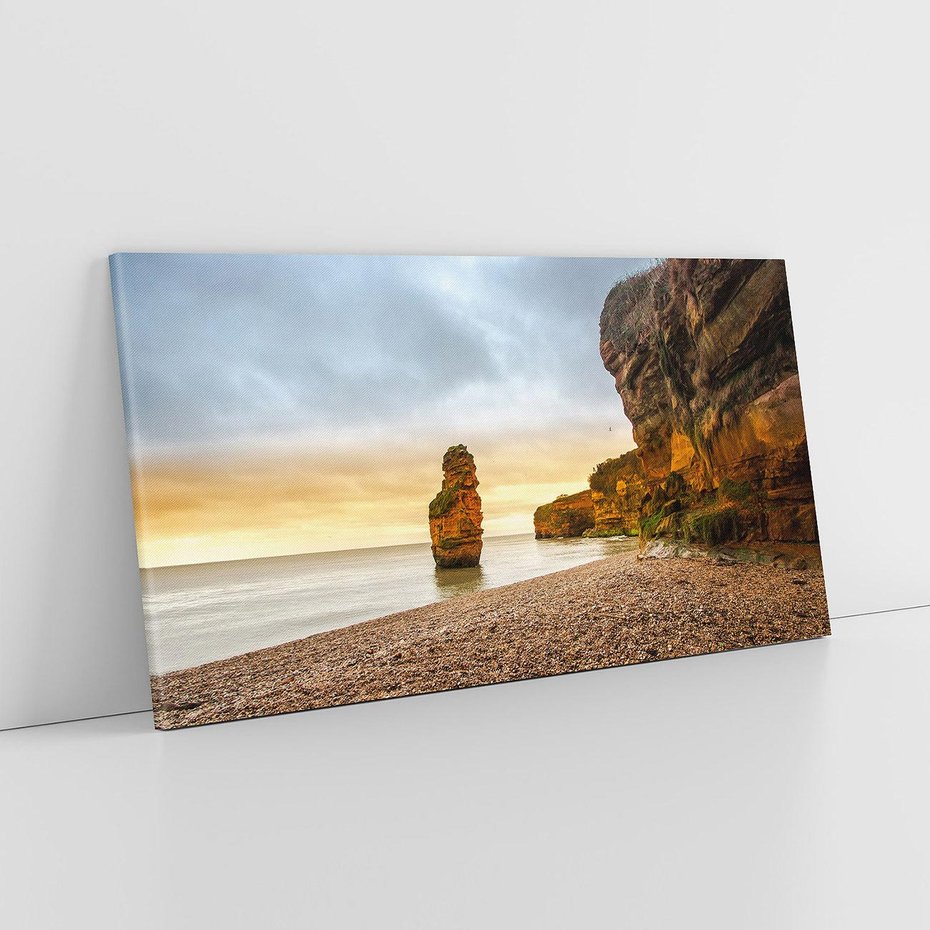 Obraz na płótnie 120x60 - Plaża Morza z Skałami - plaża, morze