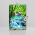 Obraz na płótnie 70x100 - Magia w lesie nad rzeką - wodospad, rzeka