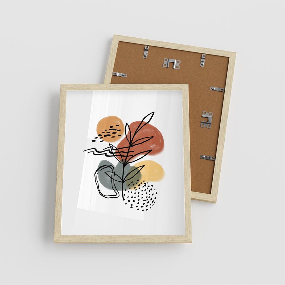 Plakat w ramie 40x50 - Bezgraniczne Przenikania - abstrakcja, sztuka nowoczesna - rama drewno