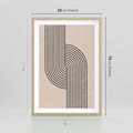 Plakat w ramie 50x70 - Puls Abstrakcji - abstrakcyjne linie, geometria - rama drewno