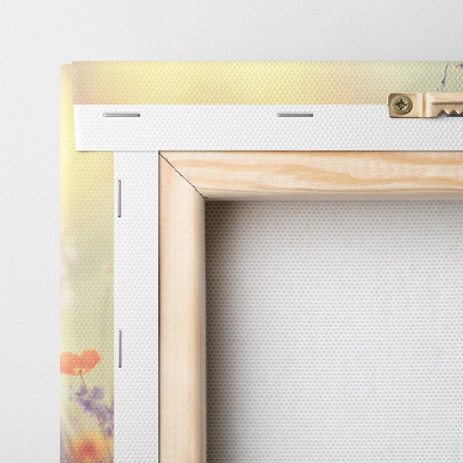 Obraz na płótnie 120x80 - Poranek wśród łąki - ptak, łąka