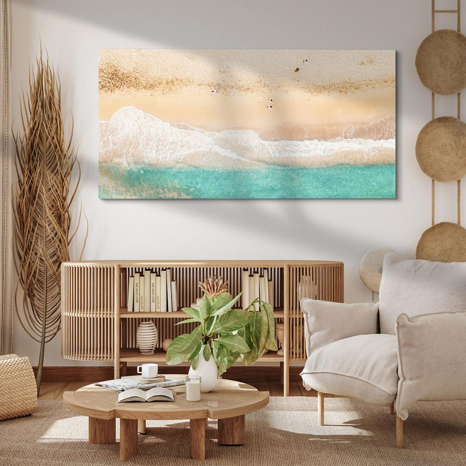 Obraz na płótnie 100x50 - Oczy turkusu - fotografia, plaża