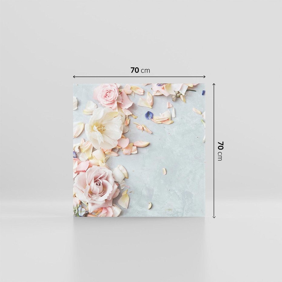 Obraz na płótnie 70x70 - Róże: kwiatowy urok - róże, kwiaty