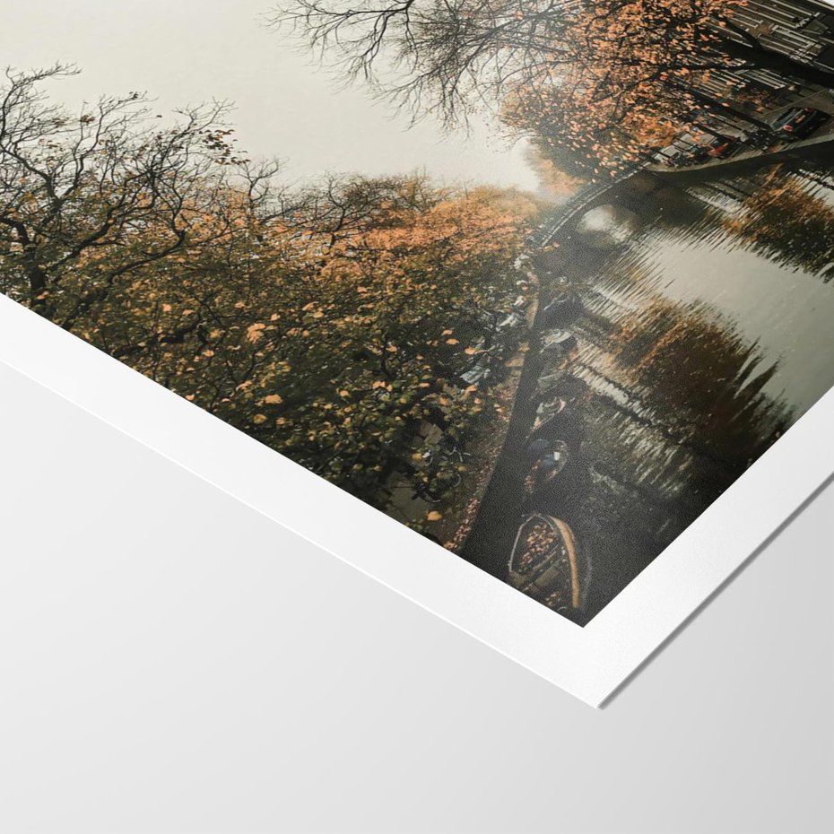 Plakat bez ramy 30x40 - Jesienne Spacerki po Holenderskich Kanałach - kanały, Holandia