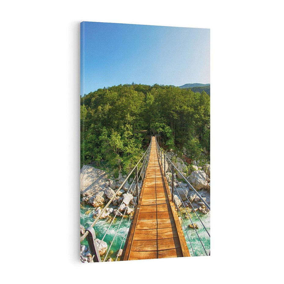 Obraz na płótnie 70x100 - Most w górach: siła natury - most, góry