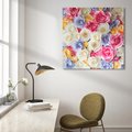 Obraz na płótnie 50x50 - Elegancja w kwiatach - kwiaty, róże