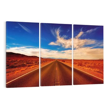 Obraz na płótnie 120x80 - Przygoda na pustynnej drodze - droga, pustynia