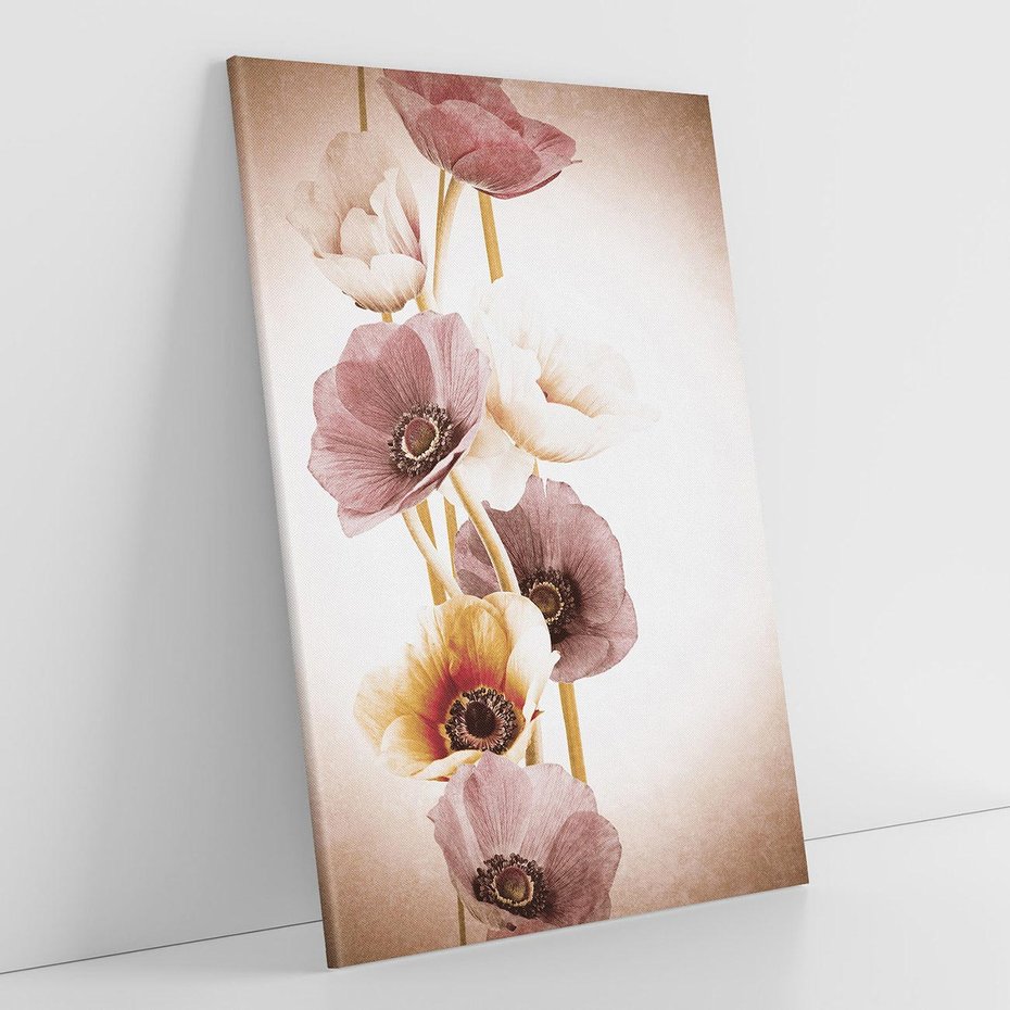 Obraz na płótnie 80x120 - Eksplozja kolorów - akwarela, maki