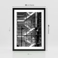 Plakat w ramie 30x40 - Schody do architektonicznej przestrzeni - schody, architektura - rama czarna