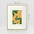 Plakat w ramie 40x50 - Świetliste Kwiaty Natury - kwiaty, nowoczesna grafika - rama drewno