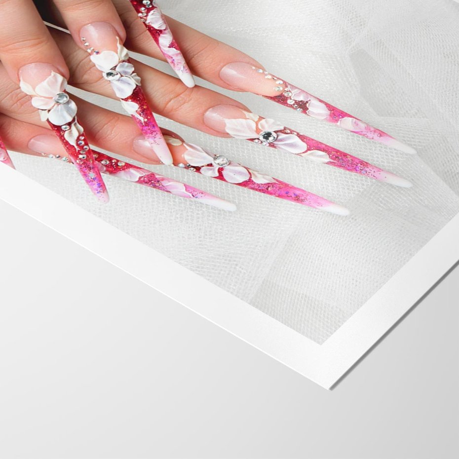Plakat bez ramy 30x40 - Paznokcie jak dzieło sztuki - paznokcie, manicure