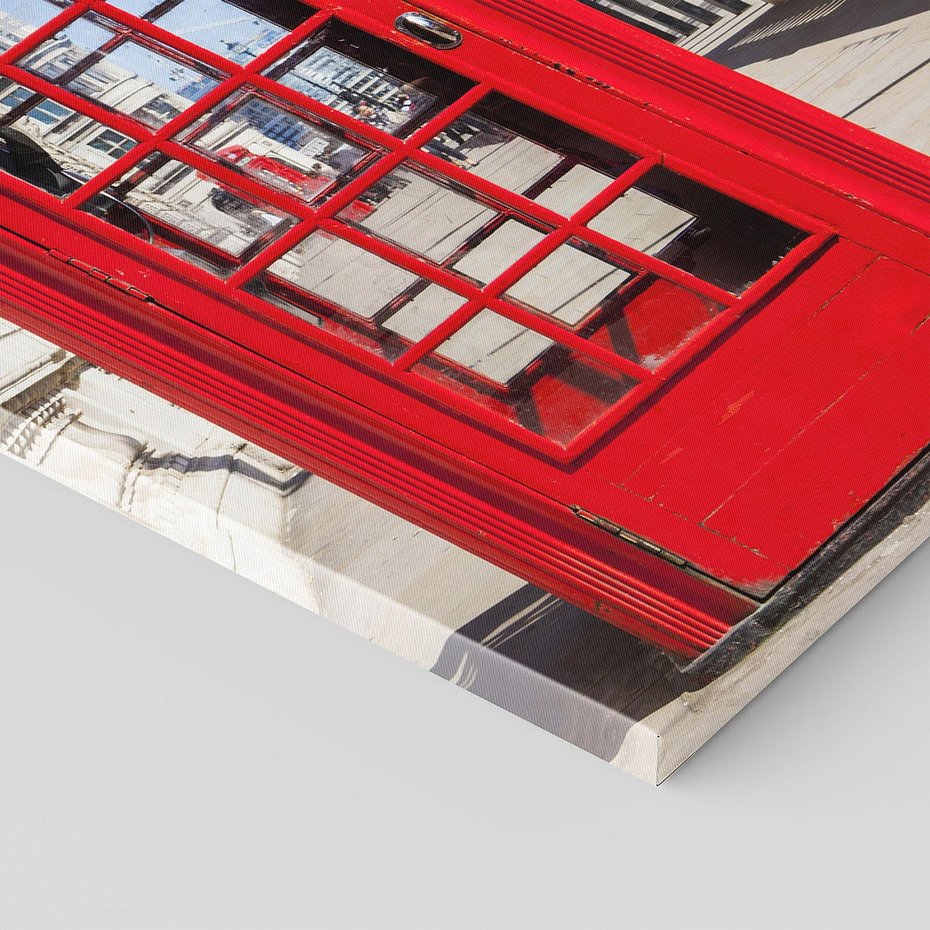 Obraz na płótnie 80x120 - Ikoniczna budka telefoniczna w Londynie - budka, telefoniczna