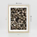 Plakat w ramie 30x40 - Piękno Drewna - belki drewna, drewno - rama drewno