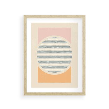 Plakat w ramie 30x40 - Rozbijająca Opowieść - geometryczne kształty, koła - rama drewno