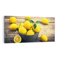 Obraz na płótnie 120x60 - Ożywczy koszyk - cytryny, koszyk