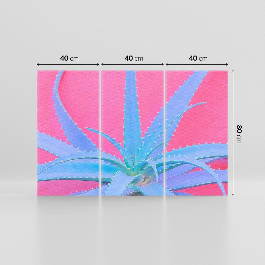 Obraz na płótnie 120x80 - Piękno Pustyni - kaktusy, liście