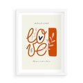 Plakat w ramie 50x70 - Pastelowa Siła Miłości - miłość, love - rama biała