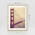 Plakat w ramie 30x40 - Most w mgle z perspektywą - most, perspektywa - rama drewno