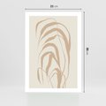 Plakat bez ramy 21x30 - Formy Nowoczesności - minimalistyczny plakat, liście palmy