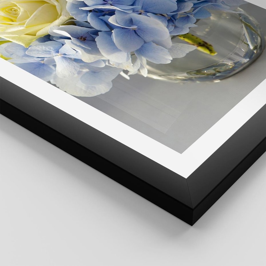 Plakat w ramie 30x40 - Różany Bukiet - bukiet, kwiaty - rama czarna