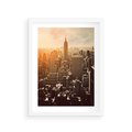Plakat w ramie 30x40 - Nowojorska Skyline - Manhattan, Nowy Jork - rama biała