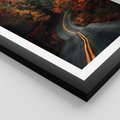Plakat w ramie 30x40 - Jesienne Podróżowanie - fotografia, jesień - rama czarna