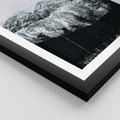 Plakat w ramie 40x50 - Zimowe Uroki Gór - góry ośnieżone, krajobraz górski - rama czarna