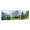 Obraz na płótnie 90x30 - Góry: Piękno nad jeziorem - góry, jezioro