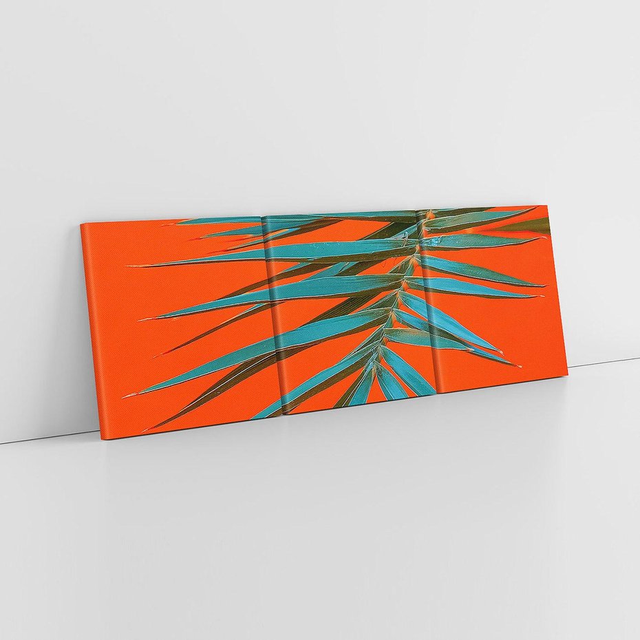 Obraz na płótnie 90x30 - Egzotyczny Urok - liście, palma