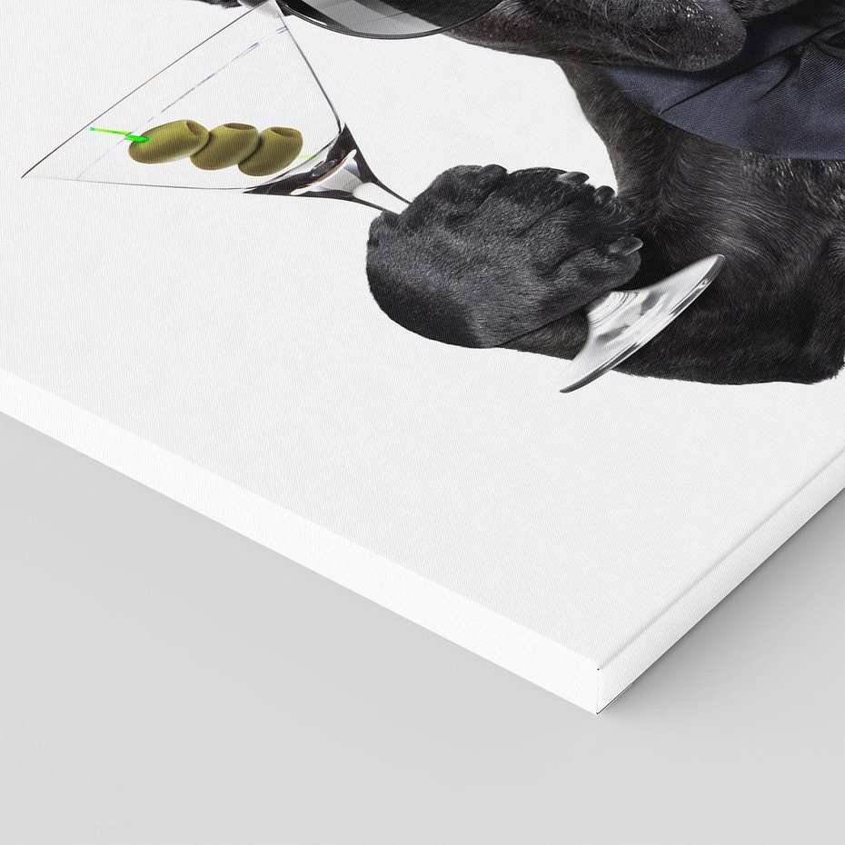 Obraz na płótnie 100x70 - Boxer Drink Zabawa - pies, boxer