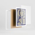Plakat w ramie 50x70 - Echa Wizualnej Transcendencji - skandynawski styl, plakat - rama biała