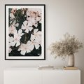 Plakat bez ramy 21x30 - Egzotyczna Uroda - białe kwiaty, tropikalne kwiaty