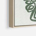 Obraz w ramie 80x120 - Migotliwe Widzenia Zieleni - zielona abstrakcja, zgaszona zieleń - rama drewno