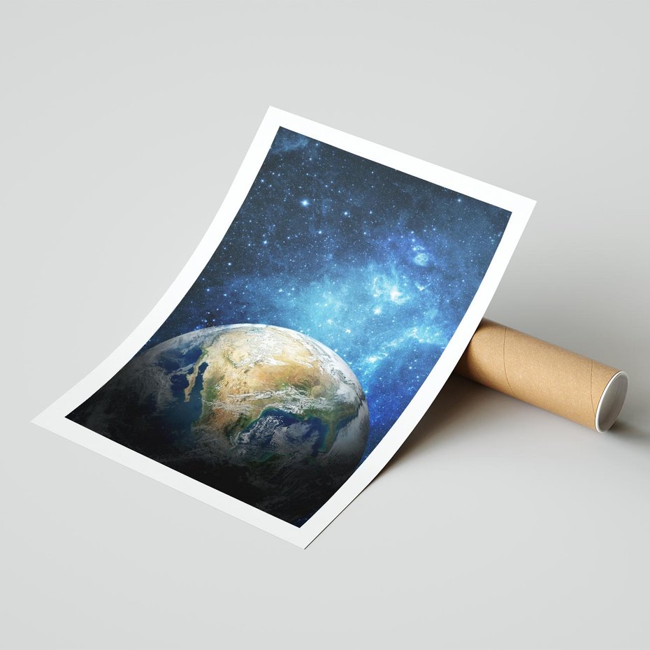 Plakat bez ramy 40x50 - Kosmiczne Horyzonty - Ziemia, kosmos