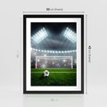 Plakat w ramie 30x40 - Strzał do bramki - piłka, nożna - rama czarna