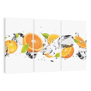 Obraz na płótnie 120x80 - Słoneczne pomarańcze z wodą - pomarańcze, woda