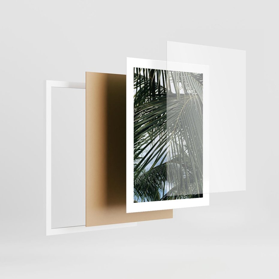 Plakat w ramie 30x40 - Wakacyjna Magia - palmy, tropiki - rama biała