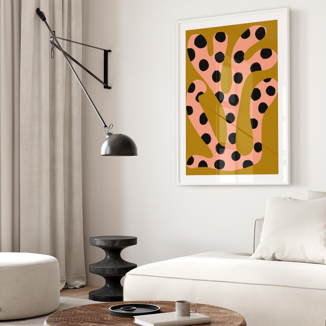 Plakat bez ramy 30x40 - Rozkwitająca Wolność Boho - abstrakcyjne boho kształty, dziwne