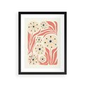 Plakat w ramie 30x40 - Impresje Harmonii - abstrakcyjne kwiaty, rośliny - rama czarna