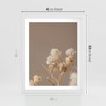 Plakat w ramie 40x50 - Przezroczyste piękno - gipsówka, suche - rama biała