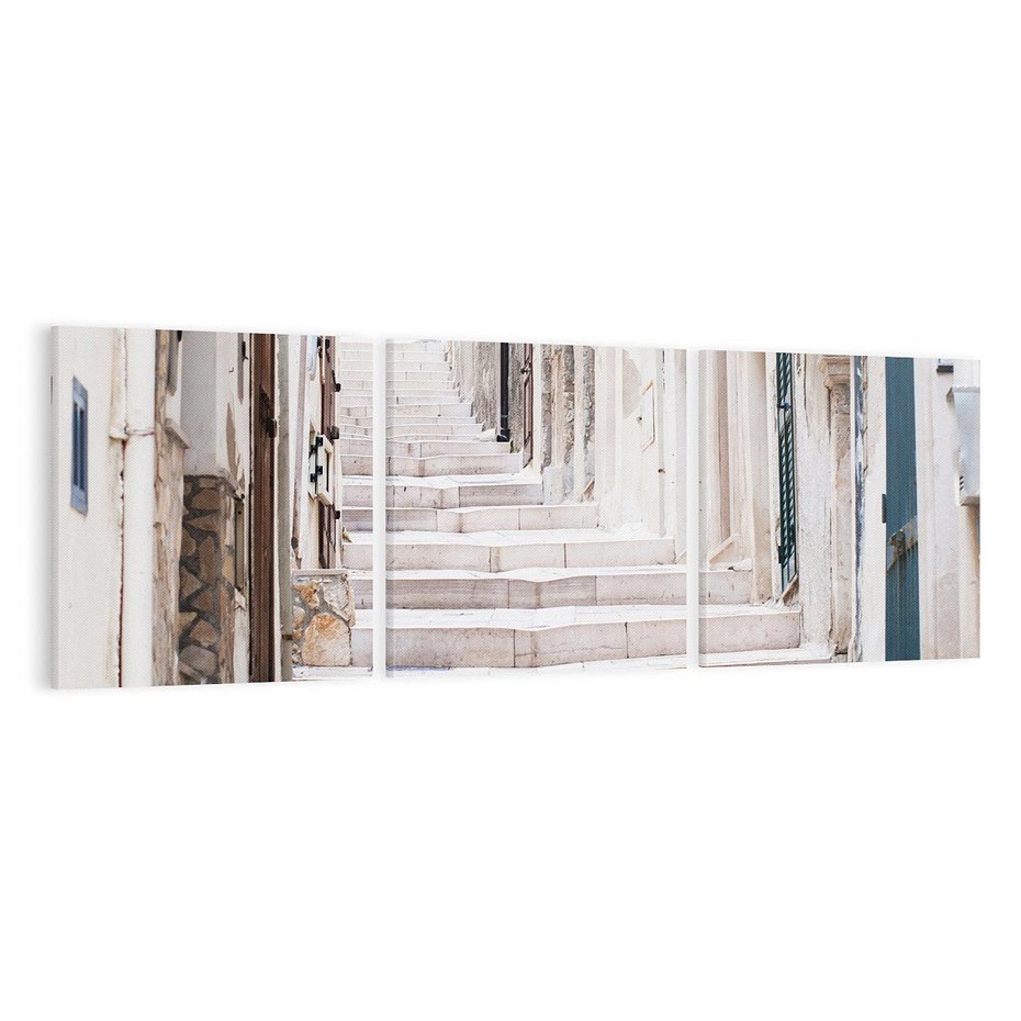 Obraz na płótnie 120x40 - Urokliwa uliczka w perspektywie - uliczka, perspektywa