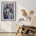 Plakat bez ramy 50x70 - Kaktusowy Raj - kaktusy, dużo kaktusów