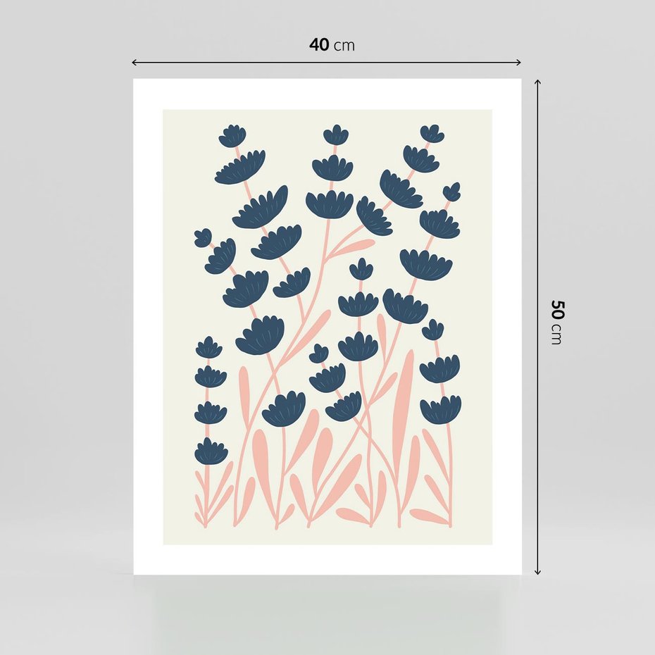 Plakat bez ramy 40x50 - Migotliwe Kształty - kwiaty, rośliny