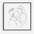Obraz w ramie 50x50 - Bezgraniczne Tańce - para zakochanych, kobieta i mężczyzna - rama czarna