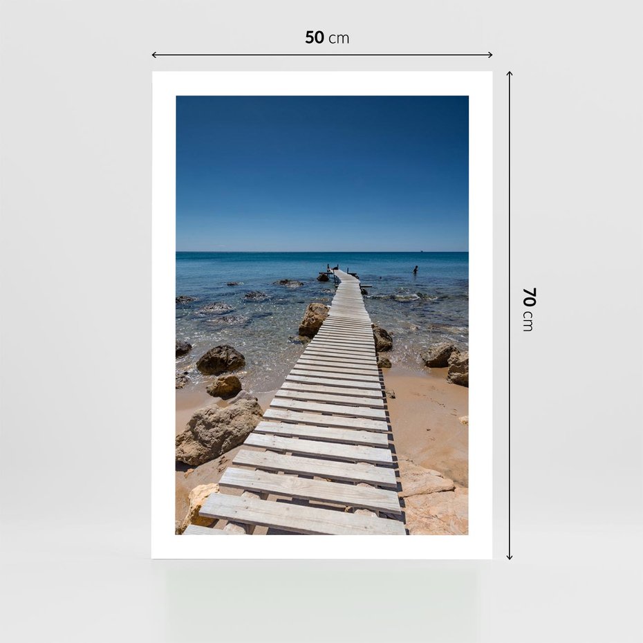 Plakat bez ramy 50x70 - Oaza spokoju - plaża, morze