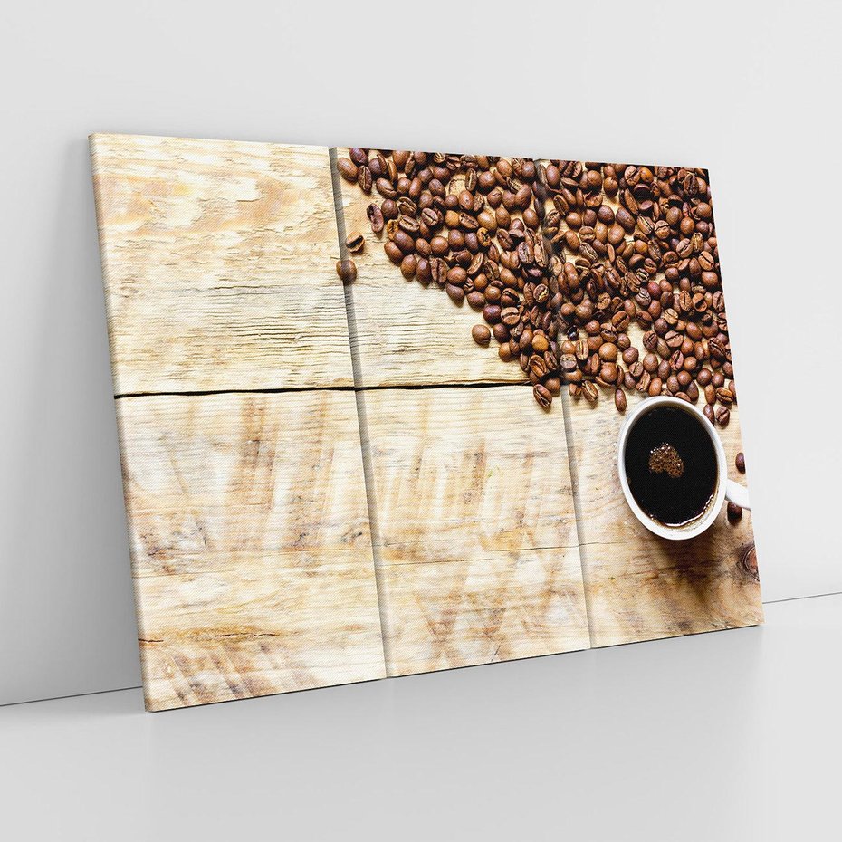 Obraz na płótnie 120x80 - Chwila przy filiżance kawy - kawa, filiżanka