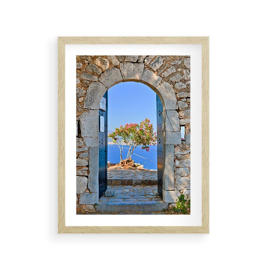 Plakat w ramie 30x40 - Perspektywa nad morzem - perspektywa, morze - rama drewno